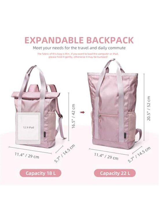 Foldable Tote Backpack Lightweight Travel Carry On Water Resistant Daypack main image 4